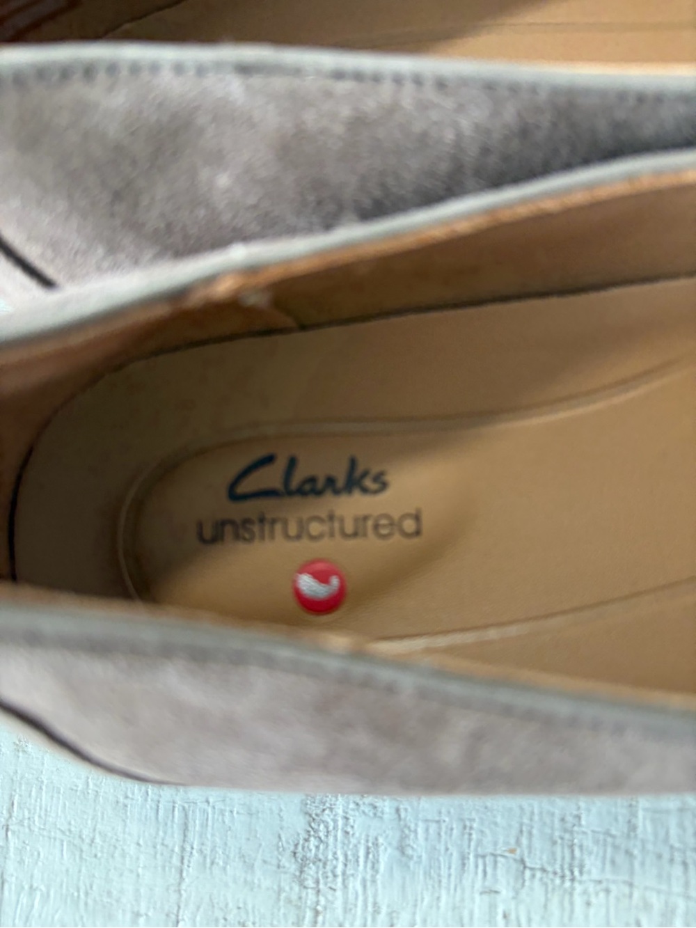 Clarks Un Blush Ease Loafers NEW size 9 in Pebble Suede Unstructured Comfort - Picture 4 of 14